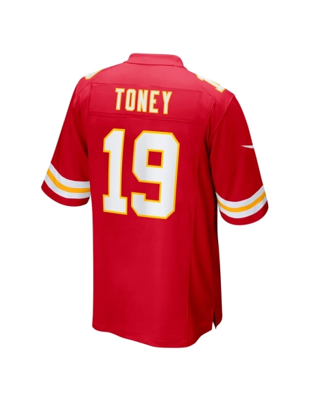 Mens Kansas City Chiefs Kadarius Toney Red Game Player Jersey