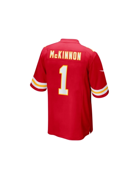 Mens Kansas City Chiefs Jerick McKinnon Red Super Bowl LVII (2022 Season) Patch Game Jersey