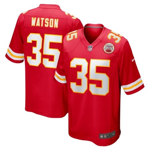 Mens Kansas City Chiefs Jaylen Watson Red Game Player Jersey