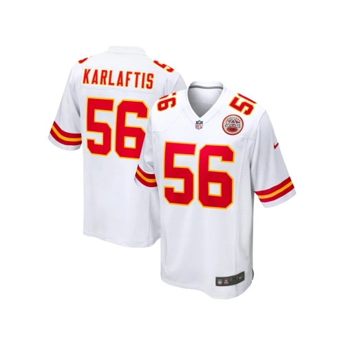 Mens Kansas City Chiefs George Karlaftis White Away Game Player Jersey