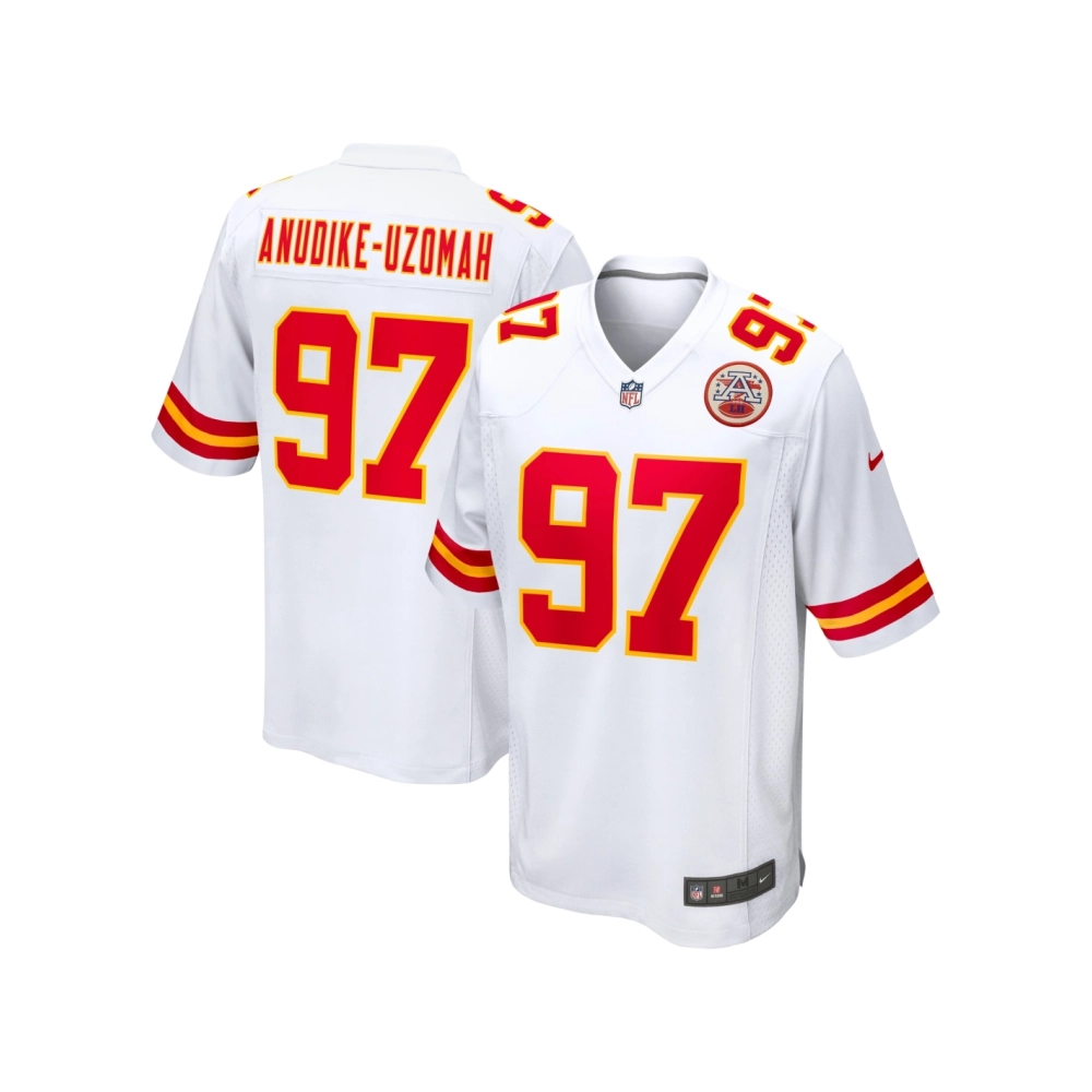 Mens Kansas City Chiefs Felix Anudike-Uzomah White Team Game Jersey