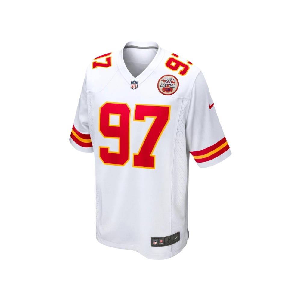 Mens Kansas City Chiefs Felix Anudike-Uzomah White Team Game Jersey