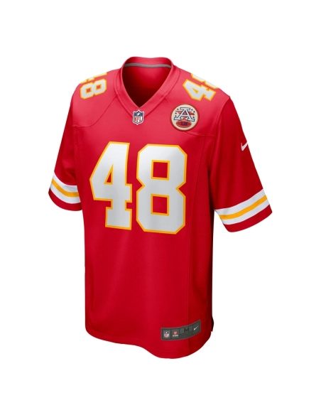 Mens Kansas City Chiefs Cole Christiansen Red Game Player Jersey