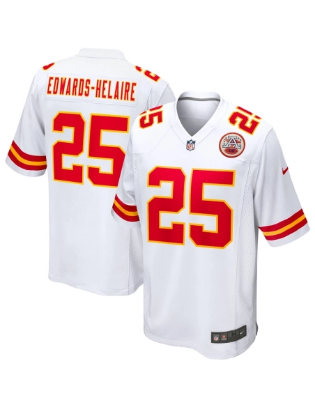 Mens Kansas City Chiefs Clyde Edwards-Helaire White Game Jersey