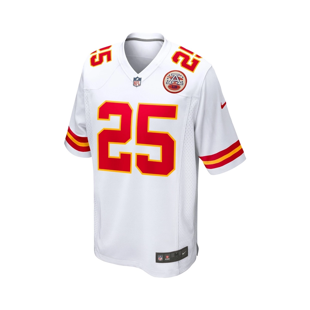 Mens Kansas City Chiefs Clyde Edwards-Helaire White Game Jersey