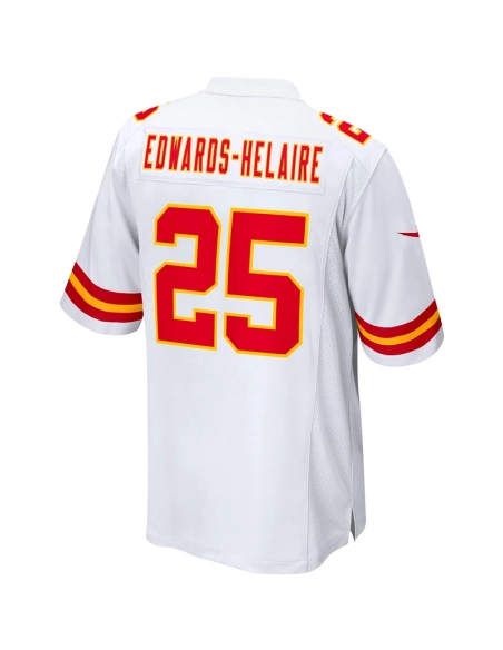 Mens Kansas City Chiefs Clyde Edwards-Helaire White Game Jersey