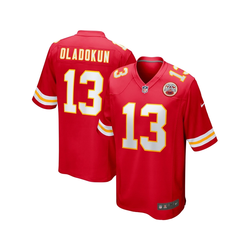 Mens Kansas City Chiefs Chris Oladokun Red Game Jersey