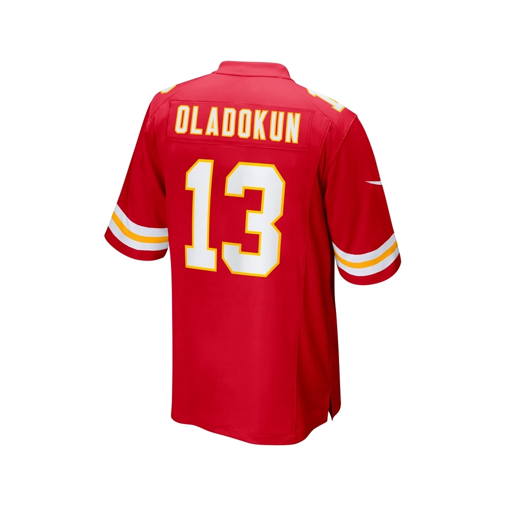 Mens Kansas City Chiefs Chris Oladokun Red Game Jersey
