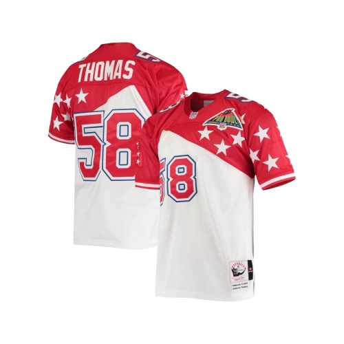 Mens Kansas City Chiefs AFC Derrick Thomas WhiteRed 1995 Pro Bowl Jersey