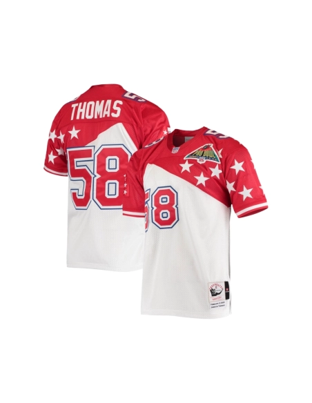 Mens Kansas City Chiefs AFC Derrick Thomas WhiteRed 1995 Pro Bowl Jersey