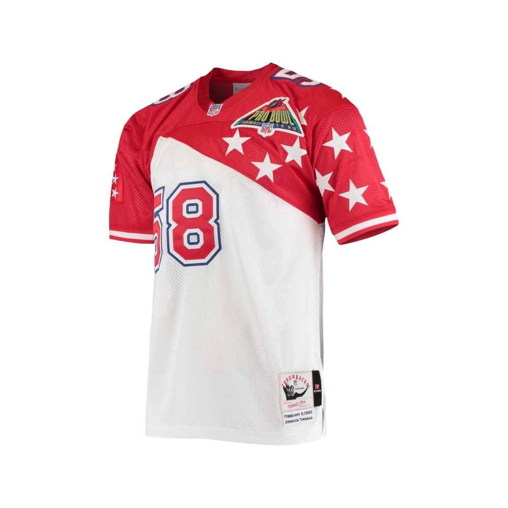 Mens Kansas City Chiefs AFC Derrick Thomas WhiteRed 1995 Pro Bowl Jersey