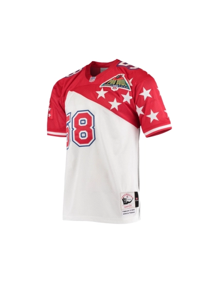 Mens Kansas City Chiefs AFC Derrick Thomas WhiteRed 1995 Pro Bowl Jersey