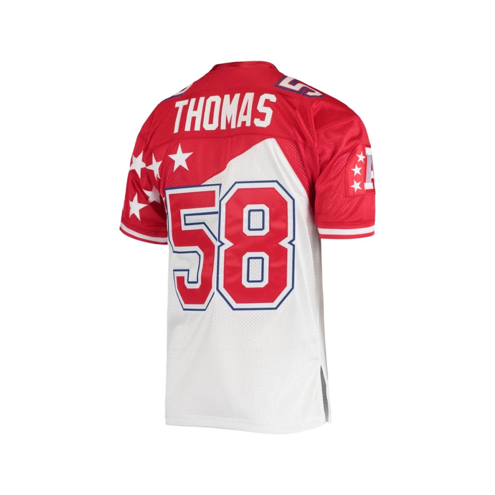 Mens Kansas City Chiefs AFC Derrick Thomas WhiteRed 1995 Pro Bowl Jersey