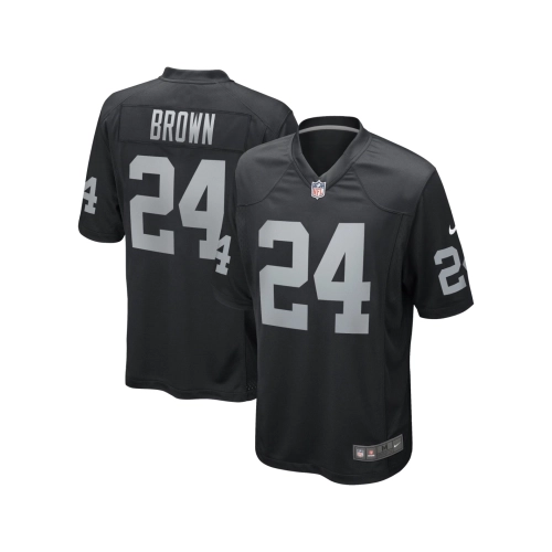 Mens Las Vegas Raiders Willie Brown Black Game Retired Player Jersey