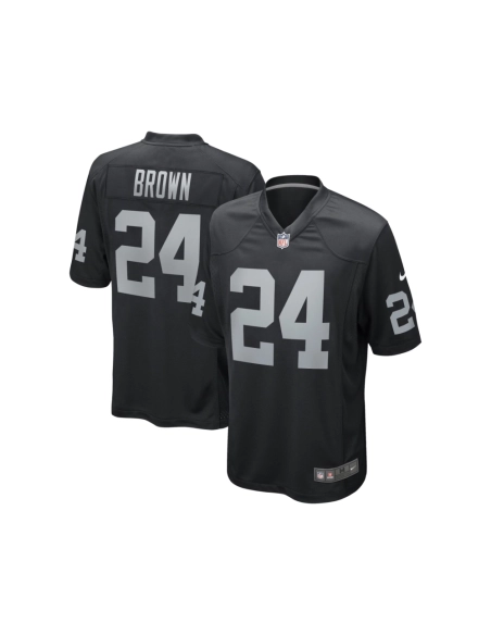 Mens Las Vegas Raiders Willie Brown Black Game Retired Player Jersey