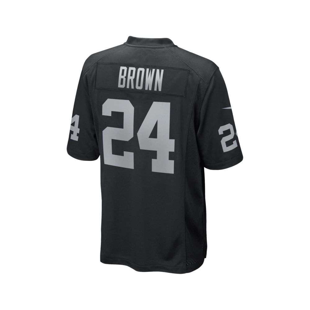 Mens Las Vegas Raiders Willie Brown Black Game Retired Player Jersey