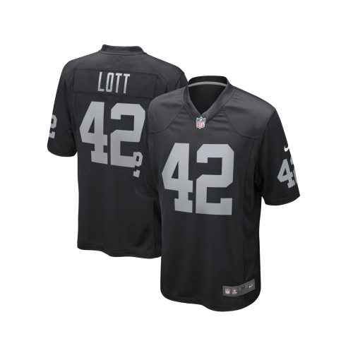 Mens Las Vegas Raiders Ronnie Lott Black Game Retired Player Jersey