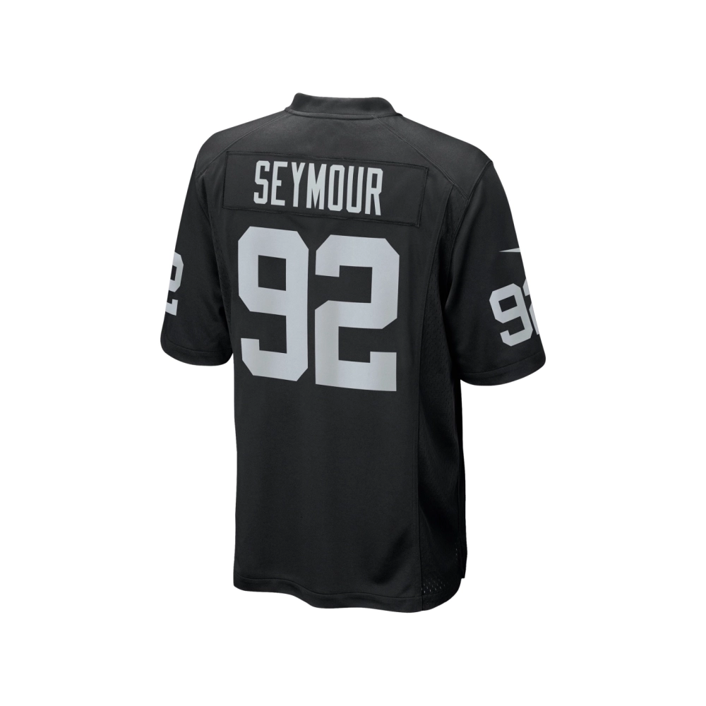 Mens Las Vegas Raiders Richard Seymour Black Retired Player Game Jersey