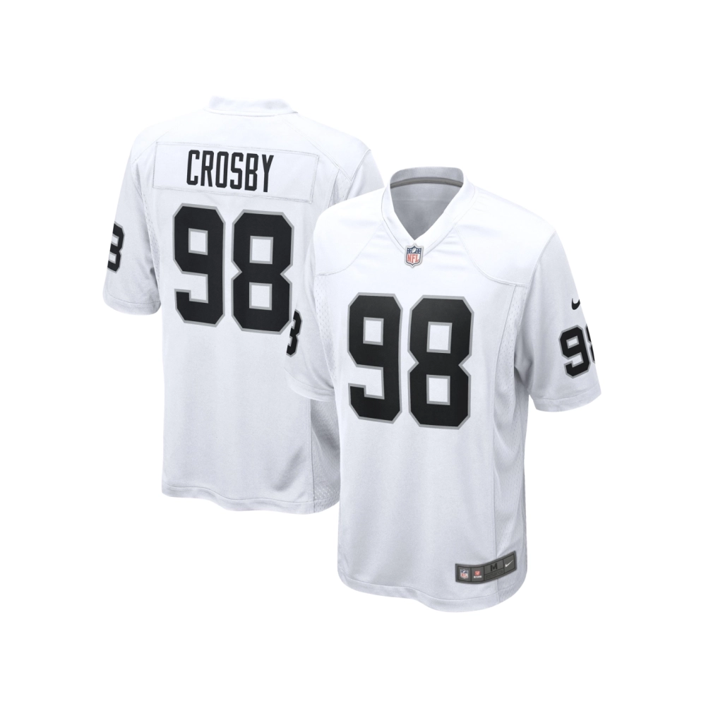 Mens Las Vegas Raiders Maxx Crosby White Game Jersey