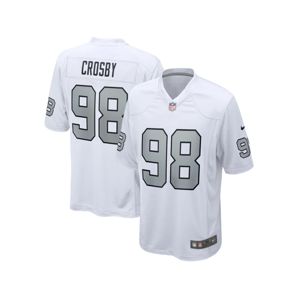 Mens Las Vegas Raiders Maxx Crosby White Alternate Game Jersey