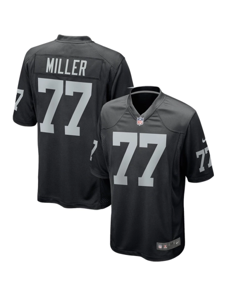 Mens Las Vegas Raiders Kolton Miller Black Game Player Jersey
