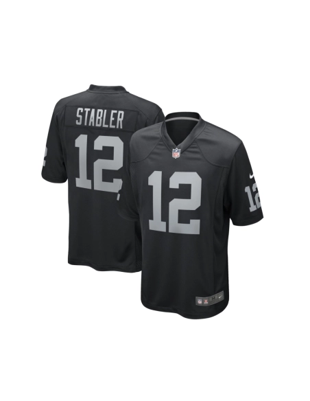 Mens Las Vegas Raiders Ken Stabler Black Game Retired Player Jersey
