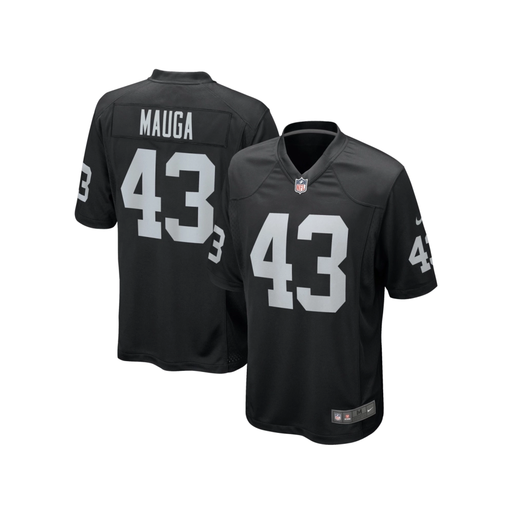 Mens Las Vegas Raiders Kanai Mauga Black Team Game Jersey