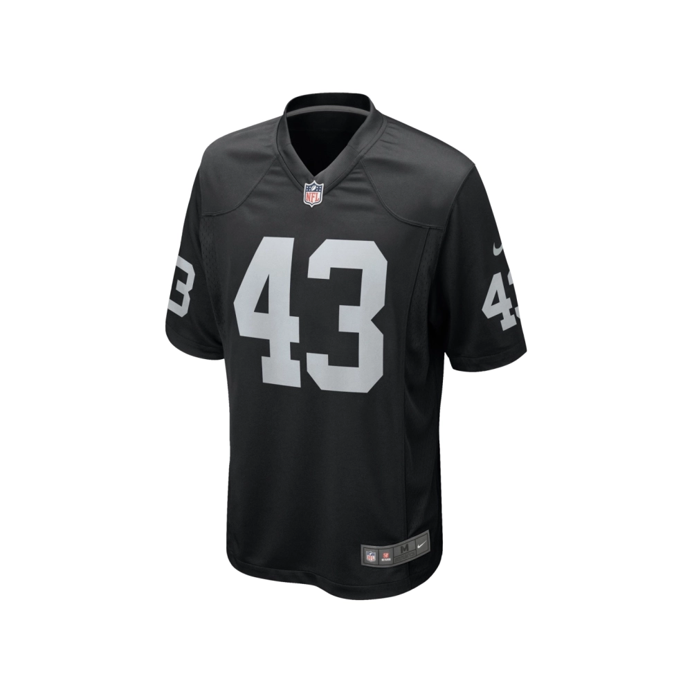 Mens Las Vegas Raiders Kanai Mauga Black Team Game Jersey