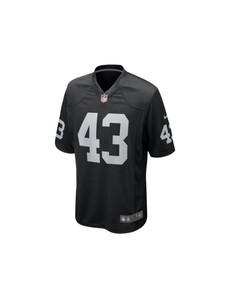 Mens Las Vegas Raiders Kanai Mauga Black Team Game Jersey
