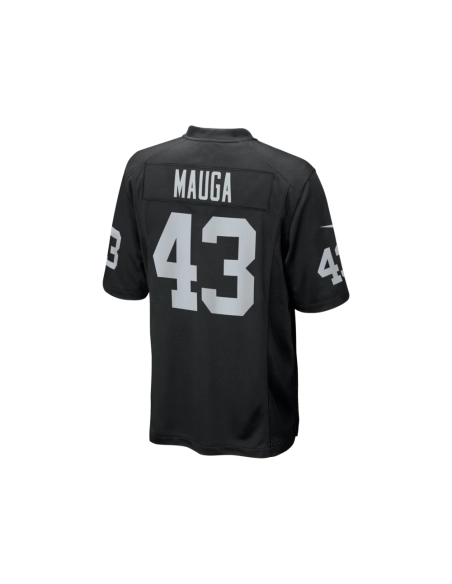 Mens Las Vegas Raiders Kanai Mauga Black Team Game Jersey
