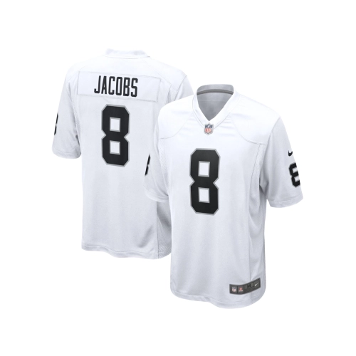 Mens Las Vegas Raiders Josh Jacobs White Game Player Jersey