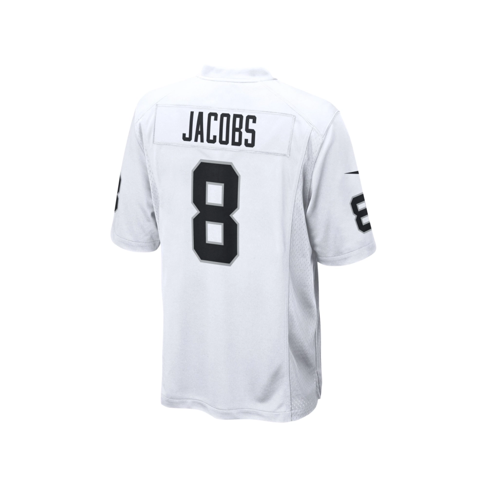 Mens Las Vegas Raiders Josh Jacobs White Game Player Jersey