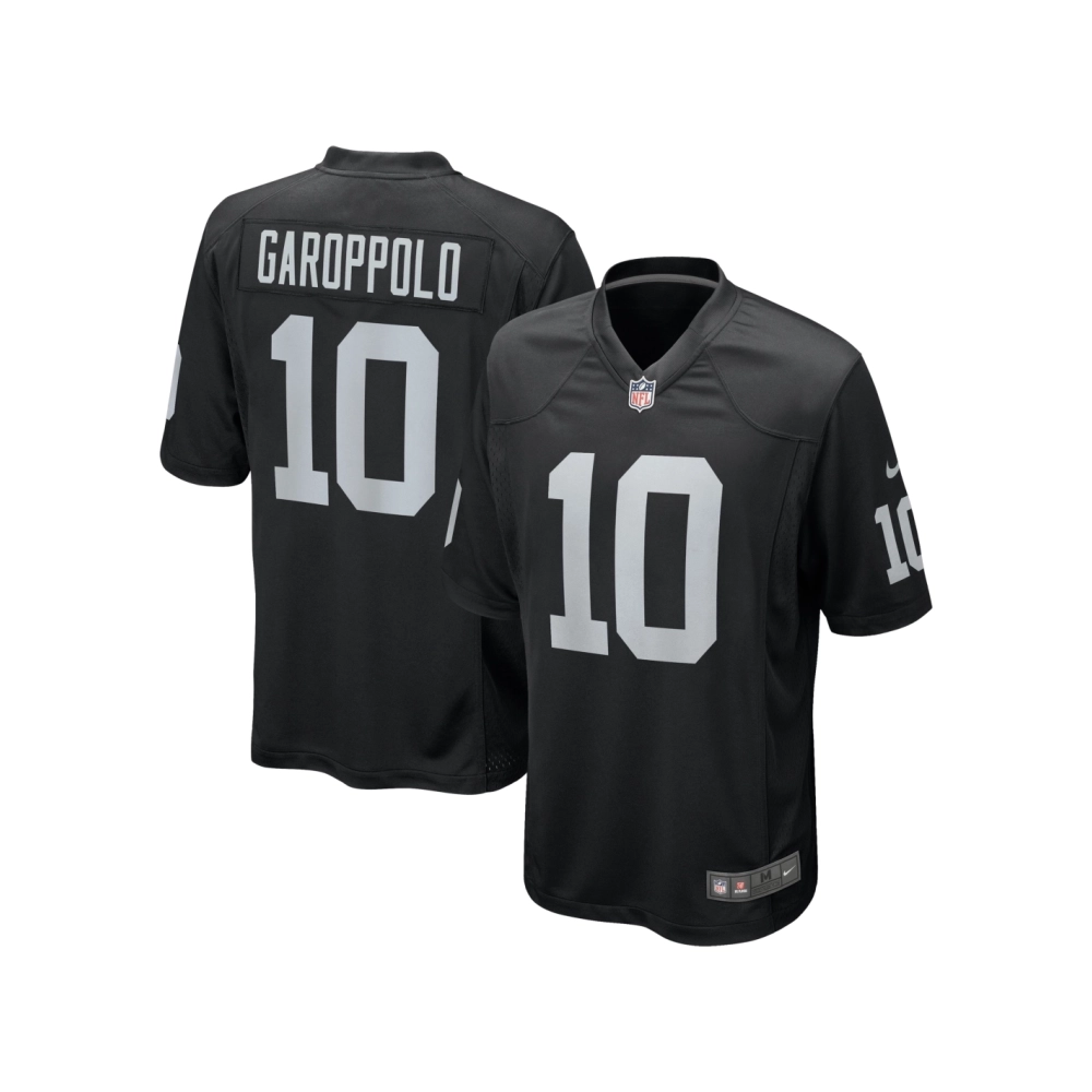 Mens Las Vegas Raiders Jimmy Garoppolo Black Game Player Jersey