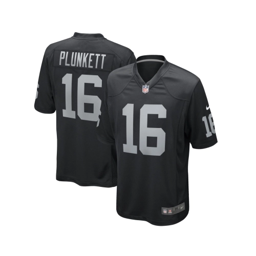 Mens Las Vegas Raiders Jim Plunkett Black Game Retired Player Jersey