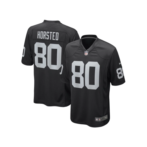Mens Las Vegas Raiders Jesper Horsted Black Game Player Jersey