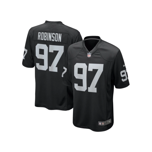Mens Las Vegas Raiders Janarius Robinson Black Team Game Jersey