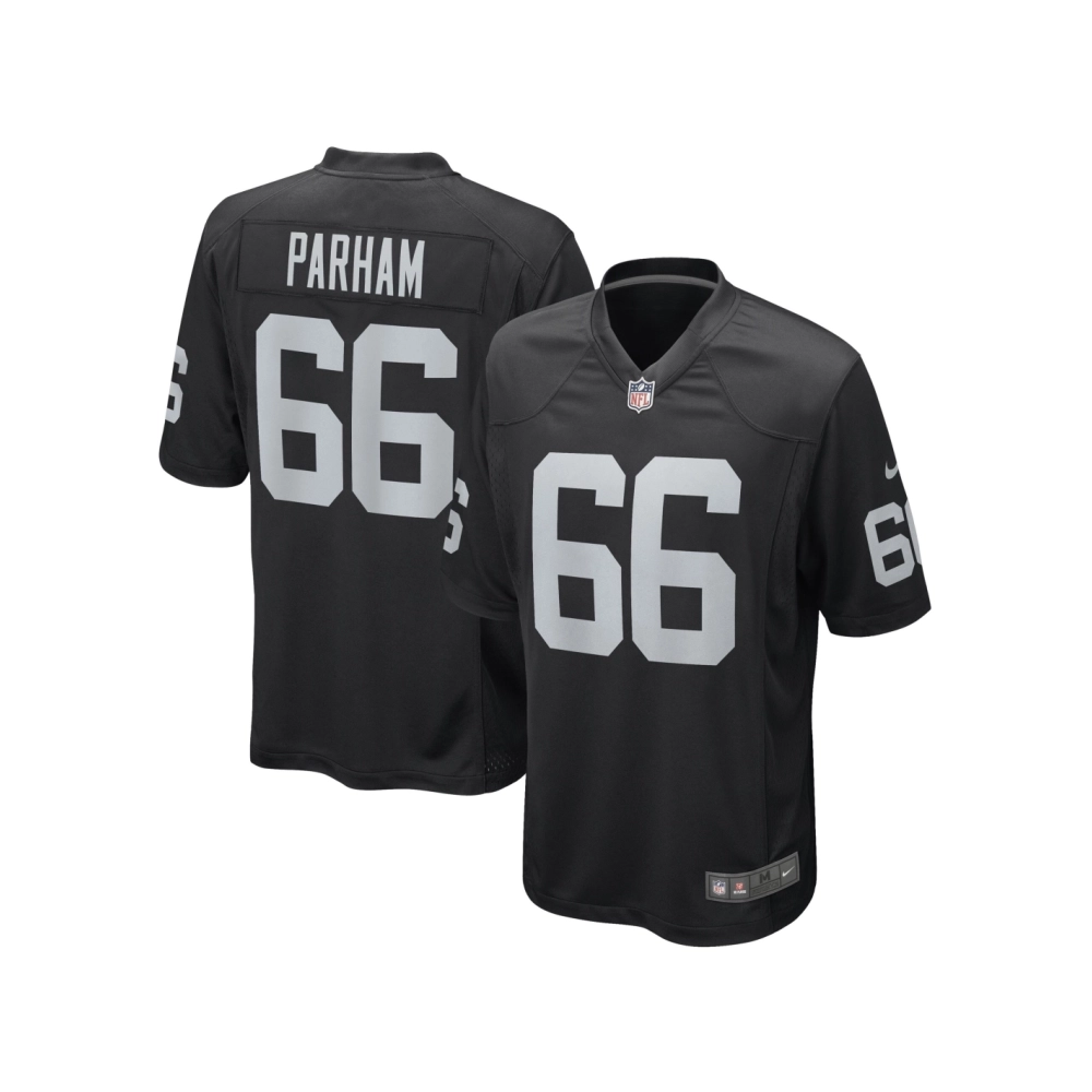 Mens Las Vegas Raiders Dylan Parham Black Game Player Jersey