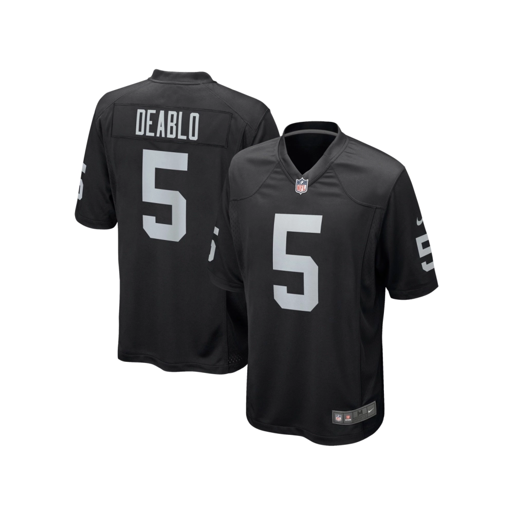 Mens Las Vegas Raiders Divine Deablo Black Player Game Jersey