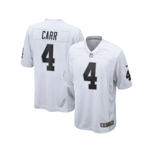 Mens Las Vegas Raiders Derek Carr White Game Jersey