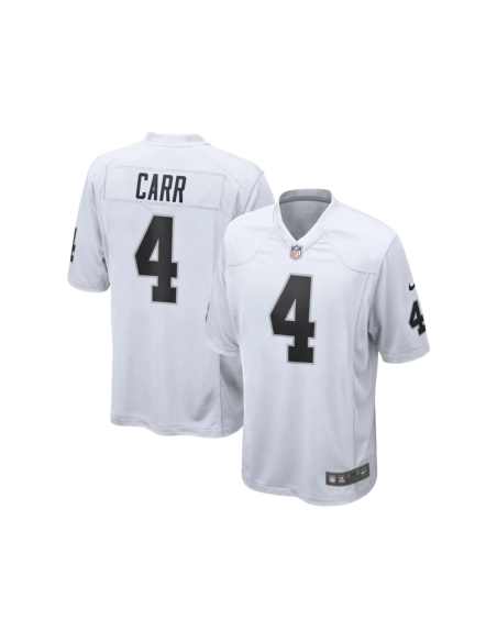 Mens Las Vegas Raiders Derek Carr White Game Jersey