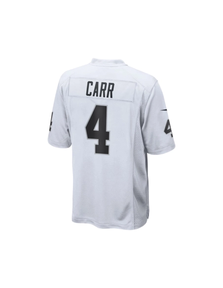 Mens Las Vegas Raiders Derek Carr White Game Jersey