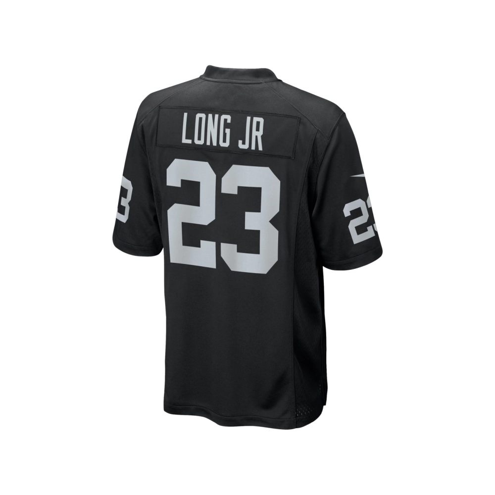 Mens Las Vegas Raiders David Long Jr. Black Team Game Jersey