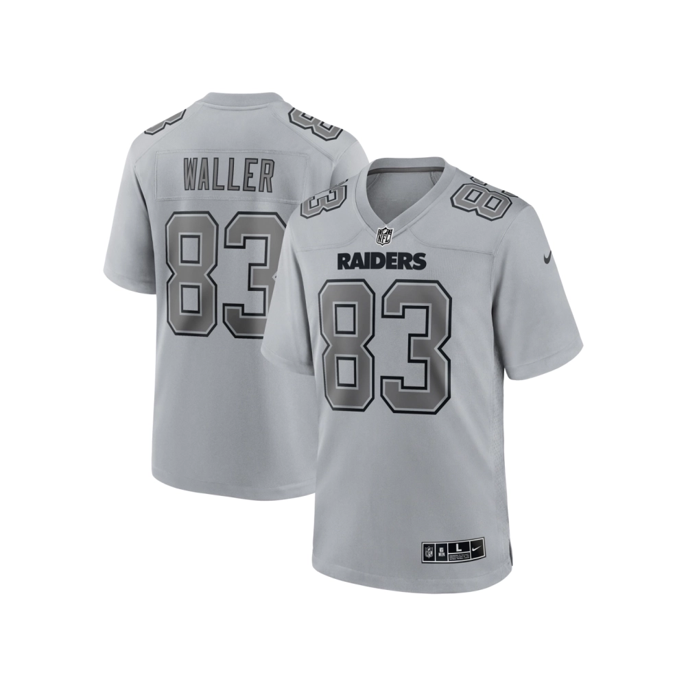 Mens Las Vegas Raiders Darren Waller Gray Atmosphere Fashion Game Jersey