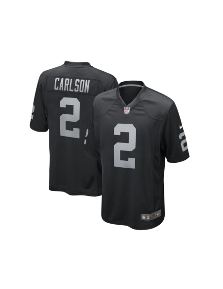 Mens Las Vegas Raiders Daniel Carlson Black Game Player Jersey
