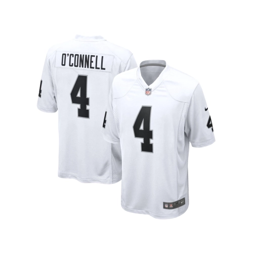 Mens Las Vegas Raiders Aidan OConnell White Game Jersey