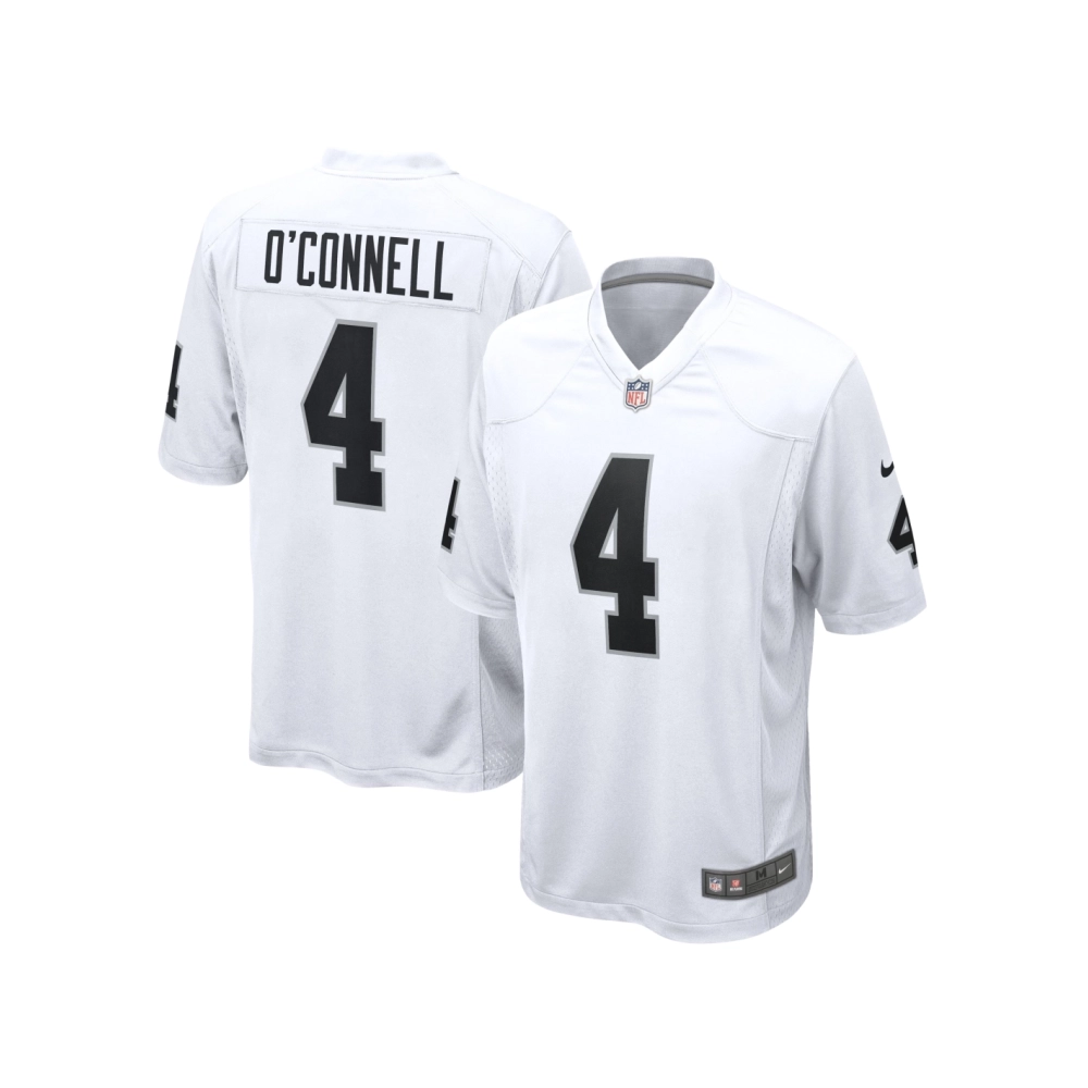 Mens Las Vegas Raiders Aidan OConnell White Game Jersey