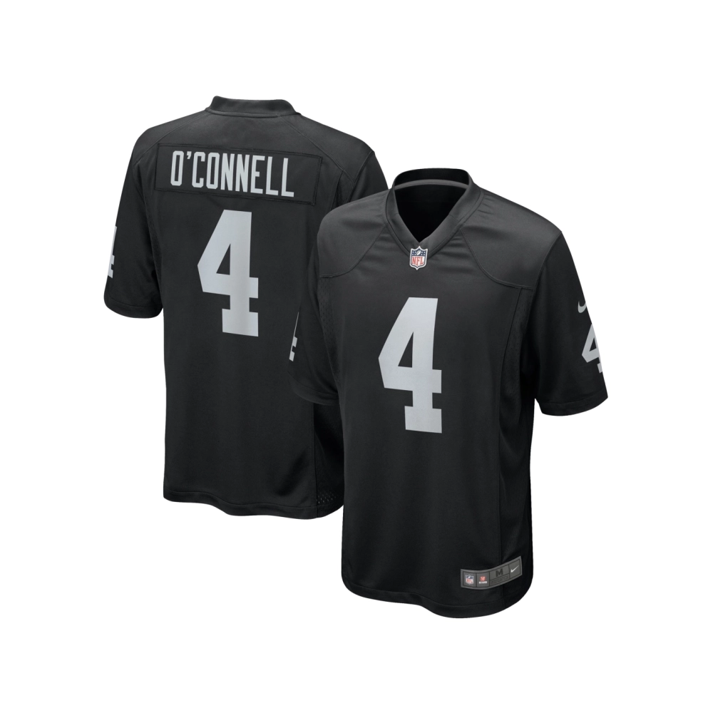 Mens Las Vegas Raiders Aidan OConnell Black Game Jersey