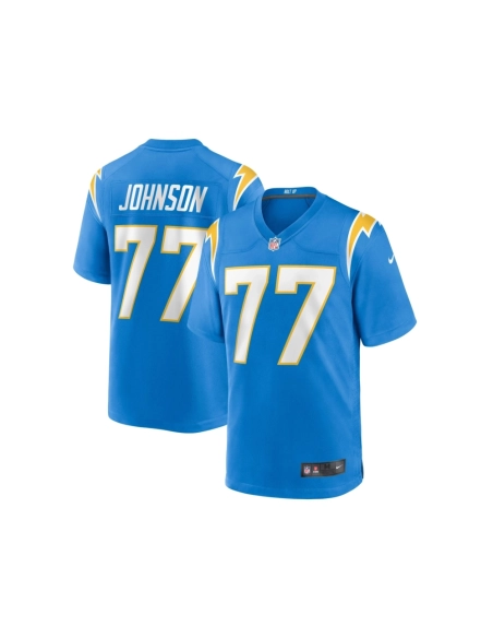 Mens Los Angeles Chargers Zion Johnson Powder Blue Player Game Jersey