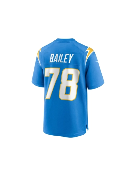Mens Los Angeles Chargers Zack Bailey Powder Blue Player Game Jersey