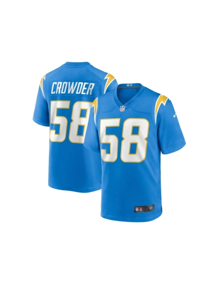 Mens Los Angeles Chargers Tae Crowder Powder Blue Team Game Jersey